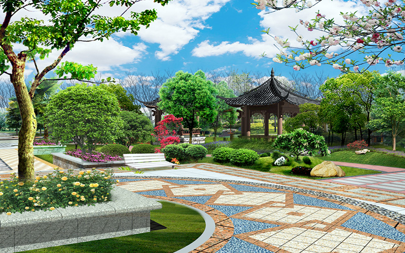 公園小廣場景觀效果圖